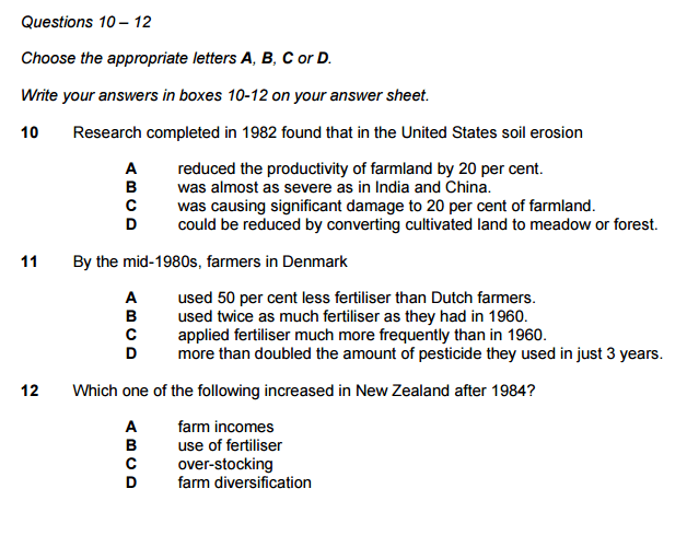 Dạng bài Multiple Choice trong phần thi IELTS Reading