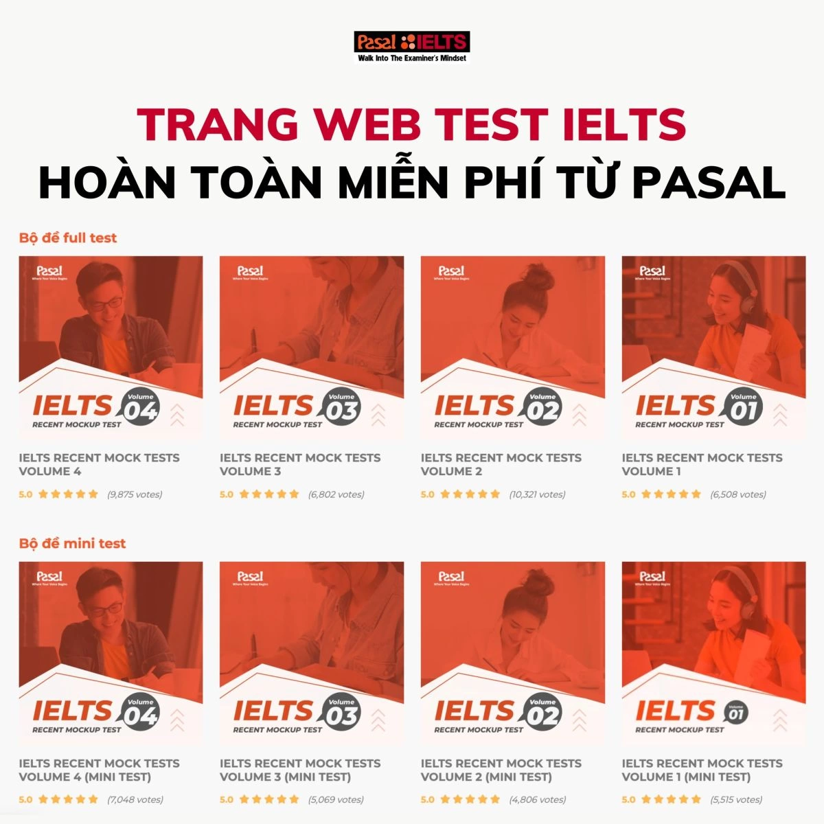 Trang web test IELTS miễn phí Pasal