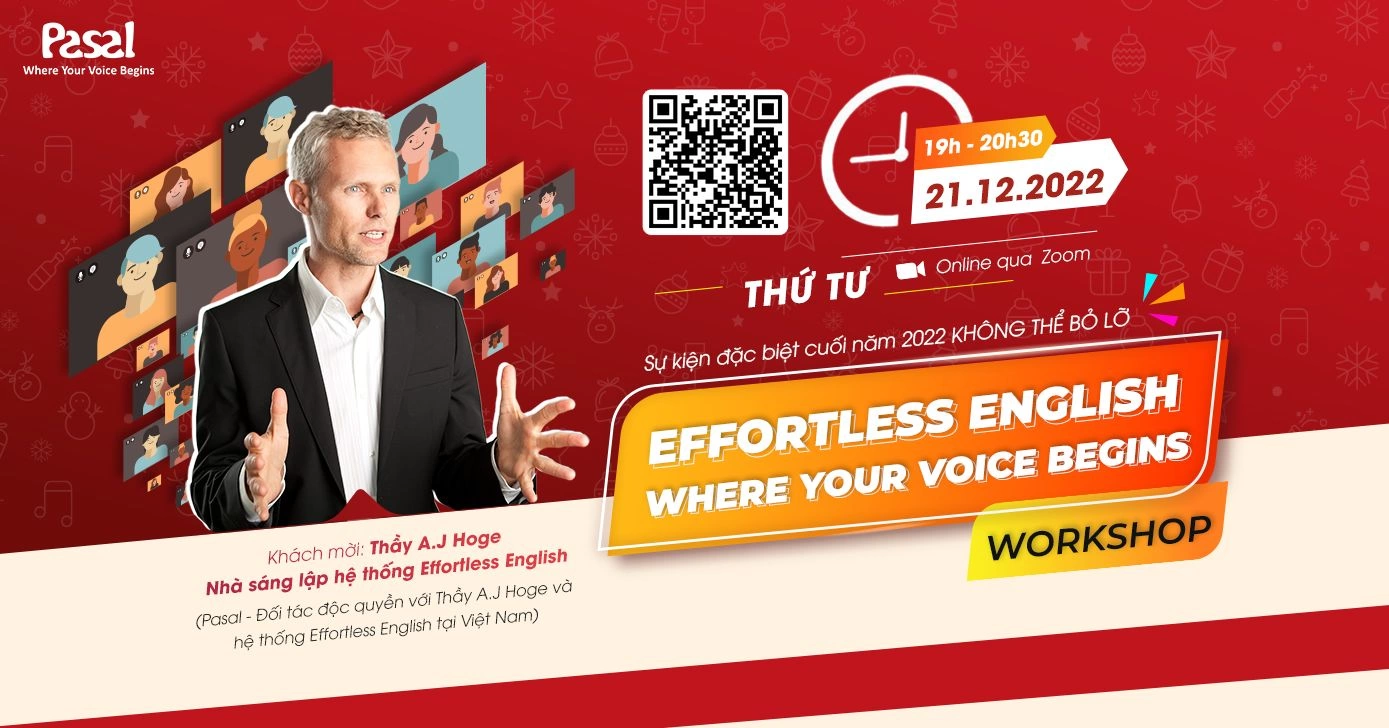 WORKSHOP ONLINE: EFFORTLESS ENGLISH – WHERE YOUR VOICE BEGINS