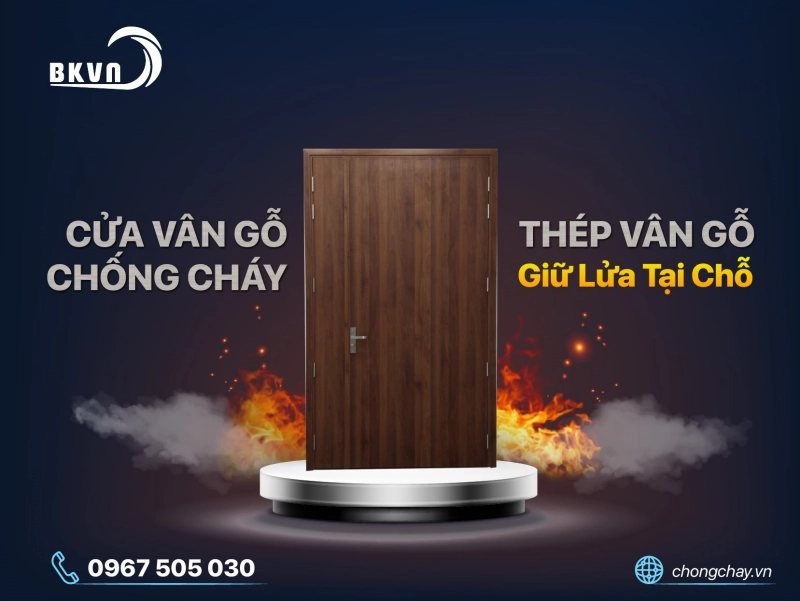 Cửa thép vân gỗ chống cháy